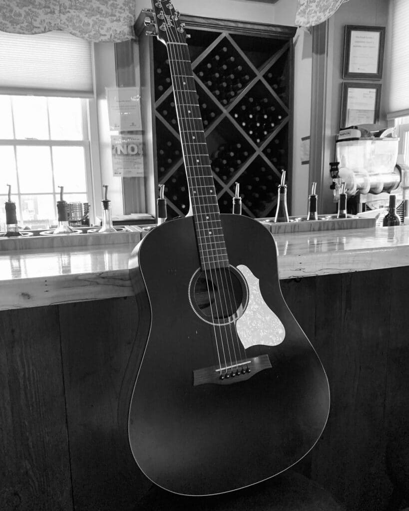 guitar in wine bar
