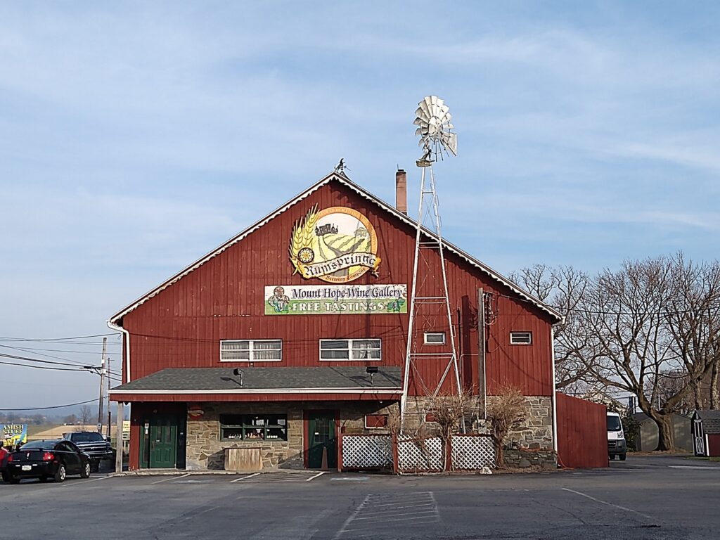 Barn with sign